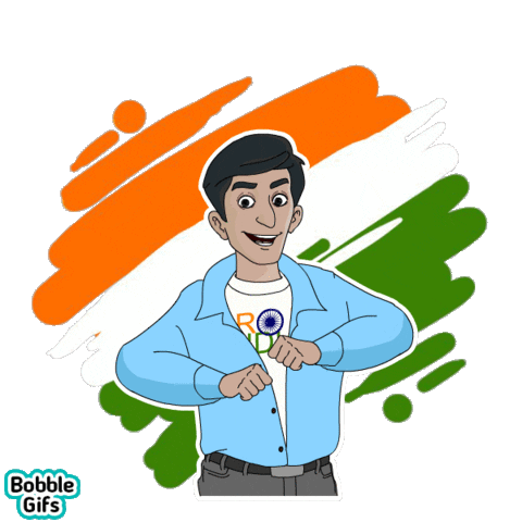 Independence Day India Sticker by Bobble
