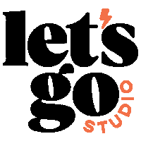 letsgostudio logo lets go graphic design web design Sticker