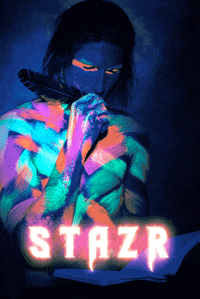 STAZR makeup alien fx superhero GIF