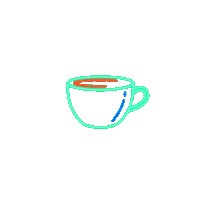 veroasean coffee chill neon tea Sticker