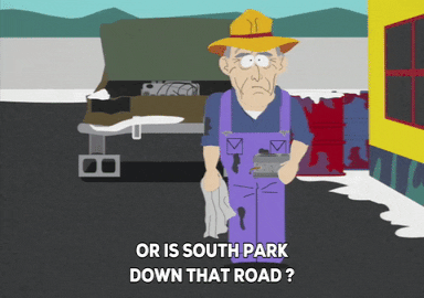 road direction GIF by South Park 
