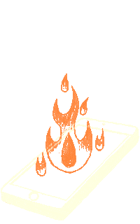 yleareena fire phone flames witchcraft Sticker