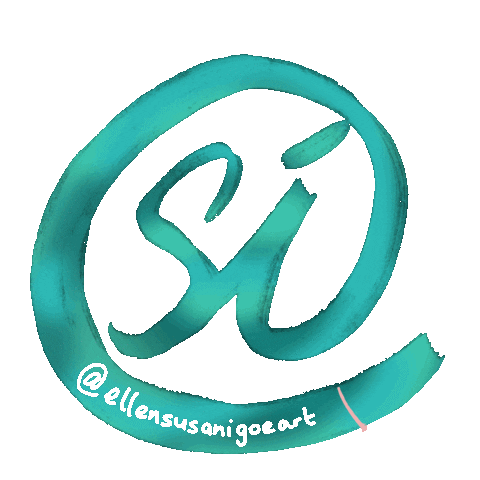 ellensusanigoeart giphyattribution artist support local made local Sticker