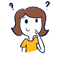 Confused Cute Girl Sticker