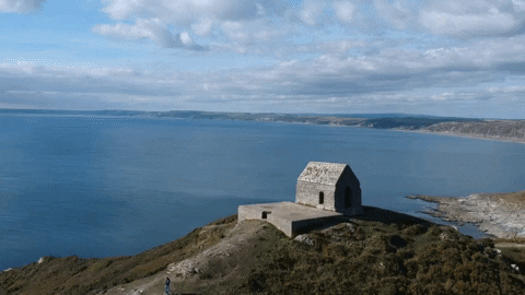 Stargazy giphygifmaker drone view cornwall GIF