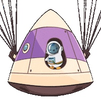 Landing To The Moon Sticker by Pudgy Penguins
