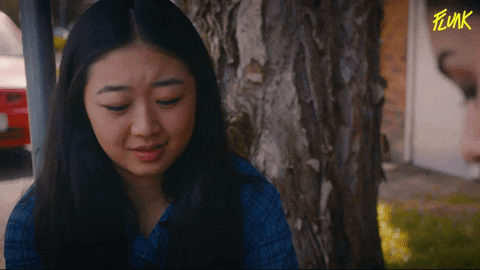 FlunkSeries giphyupload reaction girl laugh GIF