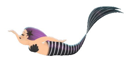 Dead Men Tell No Tales Mermaid Swimming Sticker by Mermaid_Lux