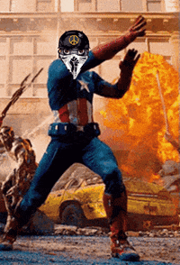 LibertySquareHQ marvel smiley superhero captain america GIF