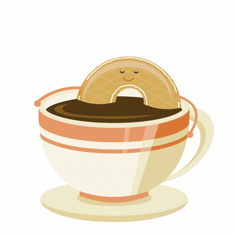 GutterRabbit giphyupload coffee relax dunk GIF