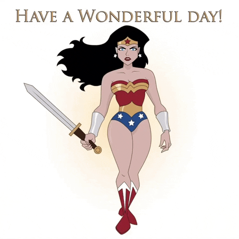 antwonhunt happy wonderful wonderwoman dccomics GIF