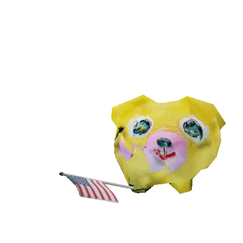 Independence Day Dog Sticker by Nicky Rojo