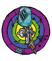 Painter Airbrush Sticker by Schrammwerk