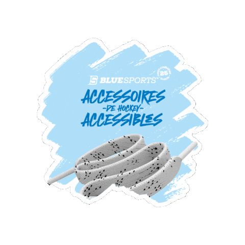 blue-sports hockey laces accessible blue sports Sticker