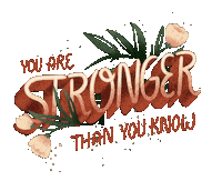 Deerlystudio typography flowers strong lettering Sticker