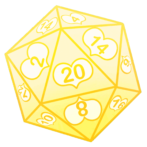 EgirlPeach yellow nerd dnd geek Sticker