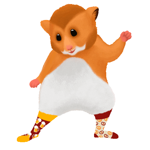 Hamster Socks Sticker by Dedoles