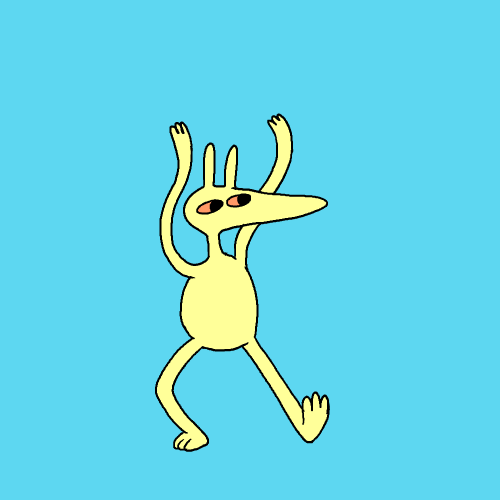 a yellow character with a long face dancing around demonstrating the fun aspect of Why is Animation Considered Childish 