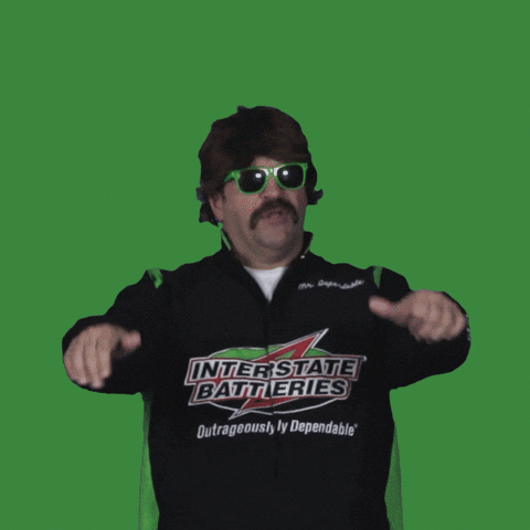 interstatebatteries reaction point mascot oh yeah GIF