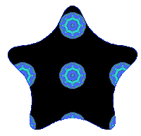 Blue Star Love Sticker