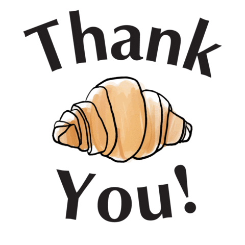 Thanks Croissant Sticker