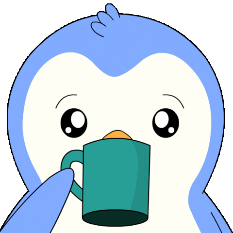 Shocked Coffee Sticker by Pudgy Penguins
