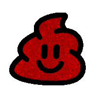 Glitter Poop Sticker by Mota Italic