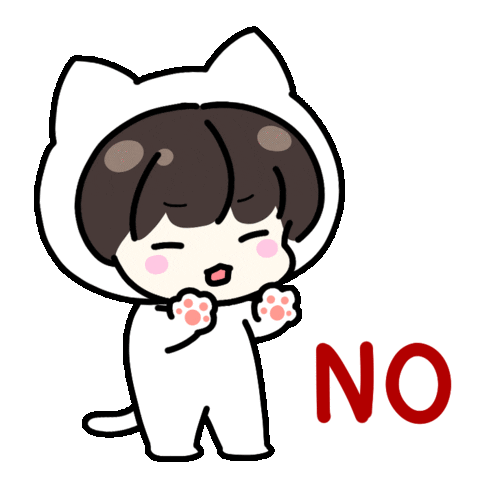 juheeyu giphyupload cat no kitty Sticker