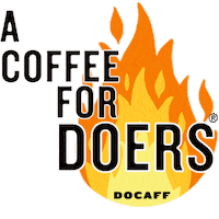 strong coffee fire Sticker by docaff
