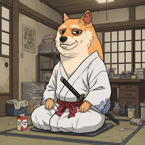 Sitting Shiba Inu GIF by Doge Pound