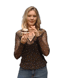 Lazyfitgirl food eating bg genieten Sticker