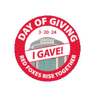 Day Of Giving Sticker by Marist University
