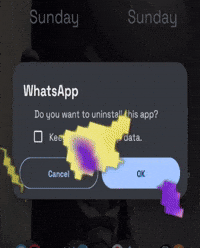 Uninstall Whatsapp GIF