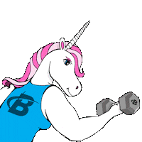 Fitness Unicorn Sticker by Bodybuilding.com