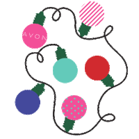 Merry Christmas Lights Sticker by Avon