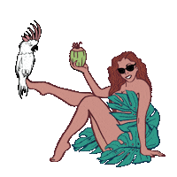 Hawaii Parrot Sticker