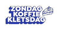 DeZondag koffie taart zondag dezondag Sticker