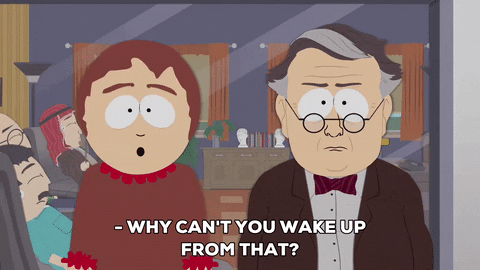 news cant wake up GIF by South Park 