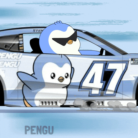 Car Racing GIF by Pudgy Penguins