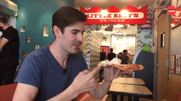 Ice cream on pizza