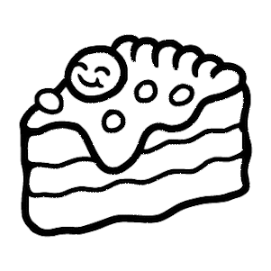 Doodles Torta Sticker