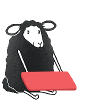 Black Sheep Love Sticker by Hangertips