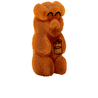 ositosconalcohol fun brown bouncy gummy bear Sticker