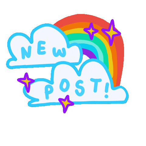 Rainbow New Post Sticker