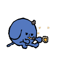 Drunk Dog Sticker by Andrew Onorato