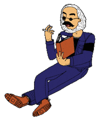 karl marx reading Sticker by Kanosena Hartadi