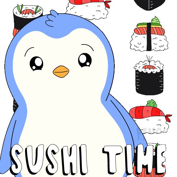 Hungry Penguin Sticker by Pudgy Penguins