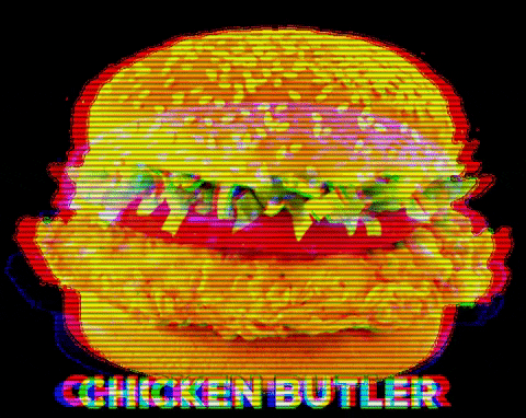 chickenbutler giphygifmaker chickenbutler chicken butler butlerburger GIF
