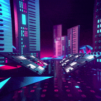 charlos_ neon synthwave retrowave synth GIF
