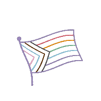 OutboundxNorthings queer outboundprintco queerflag Sticker